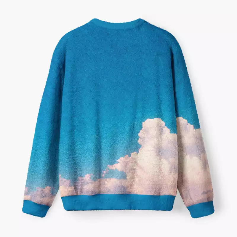 Soulisfree No Idea Fuzzy Crewneck Sweater