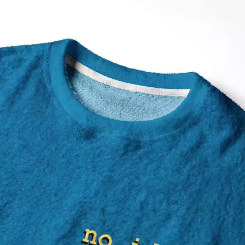 Soulisfree No Idea Fuzzy Crewneck Sweater