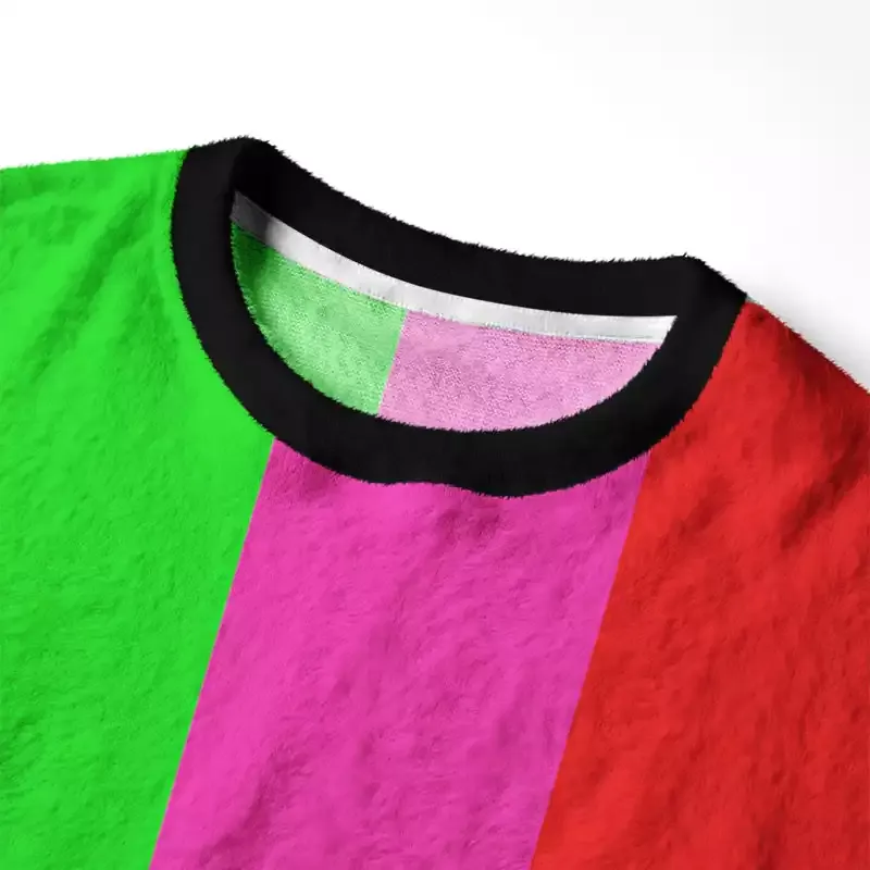 Soulisfree No Signal Fuzzy Crewneck Sweater