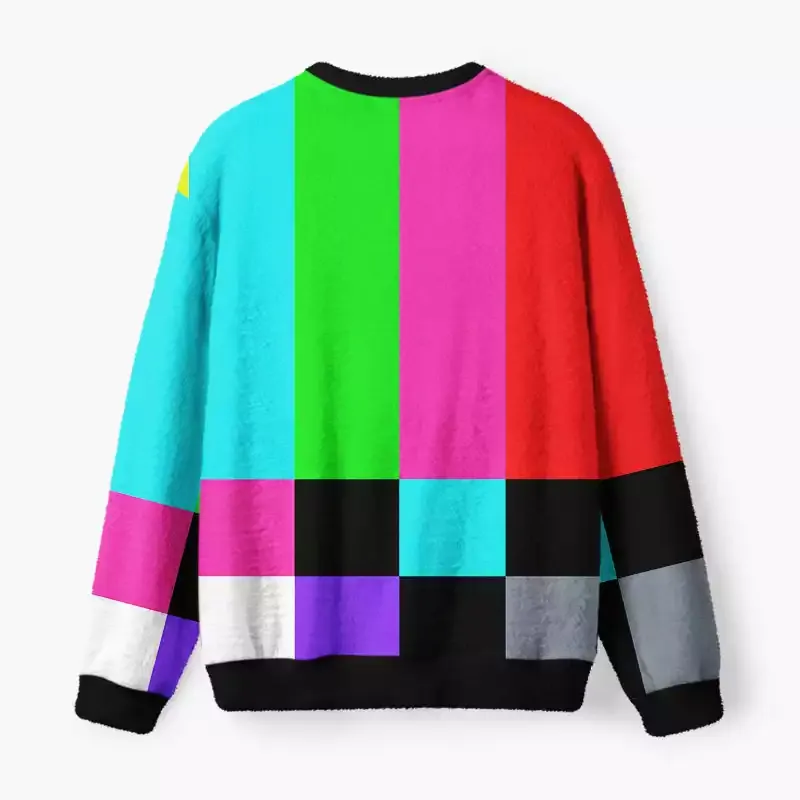 Soulisfree No Signal Fuzzy Crewneck Sweater