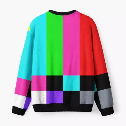 Soulisfree No Signal Fuzzy Crewneck Sweater