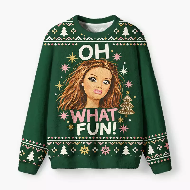 Soulisfree Oh What Fun! Fuzzy Crewneck Sweater