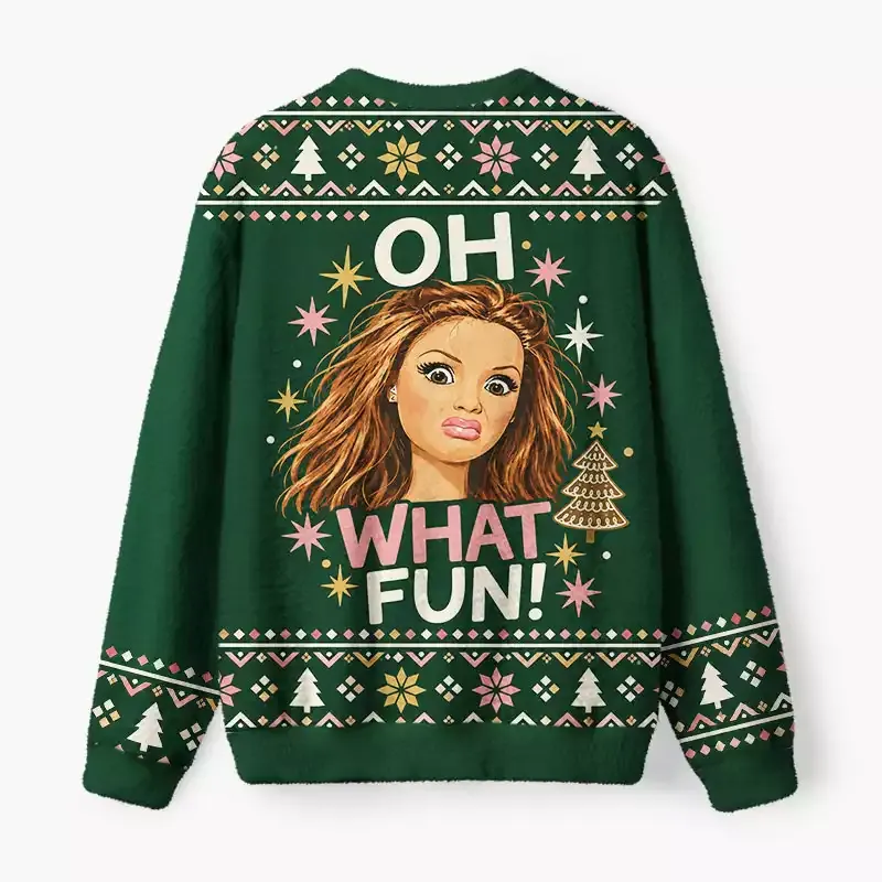 Soulisfree Oh What Fun! Fuzzy Crewneck Sweater