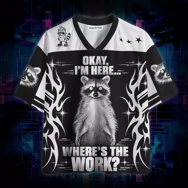 Soulisfree Okay I'm Here Where's The Work Mesh Jersey