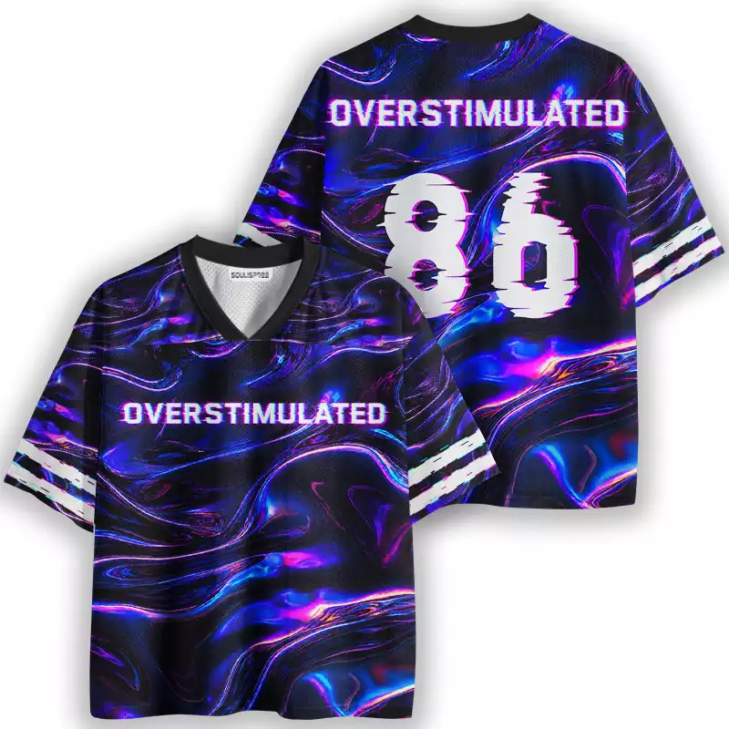 Soulisfree Overstimulated Glitch Mesh Jersey