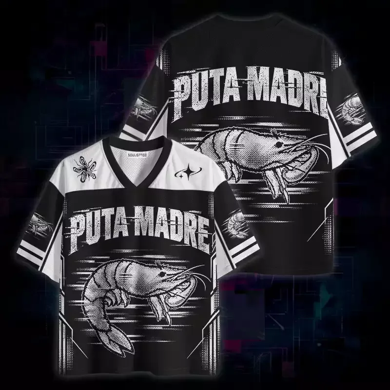Soulisfree Puta Madre Glitch Shrimp Mesh Jersey