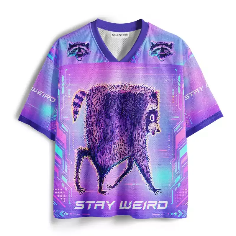 Soulisfree Racoon Stay Weird Mesh Jersey