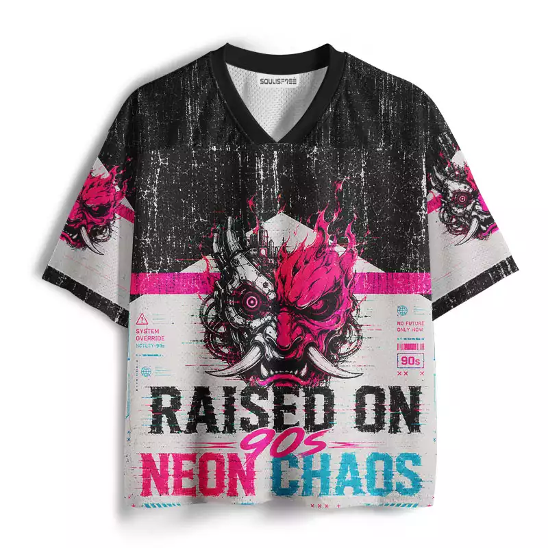 Soulisfree Raised On 90s Neon Chaos Mesh Jersey