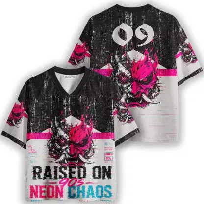 Soulisfree Raised On 90s Neon Chaos Mesh Jersey