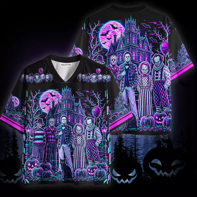 Soulisfree Retro Halloween Mesh Jersey