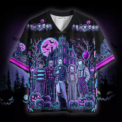 Soulisfree Retro Halloween Mesh Jersey