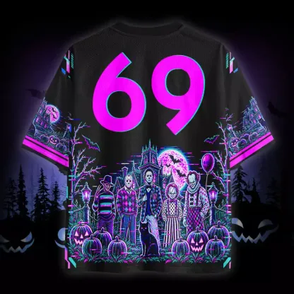 Soulisfree Retro Halloween Mesh Jersey