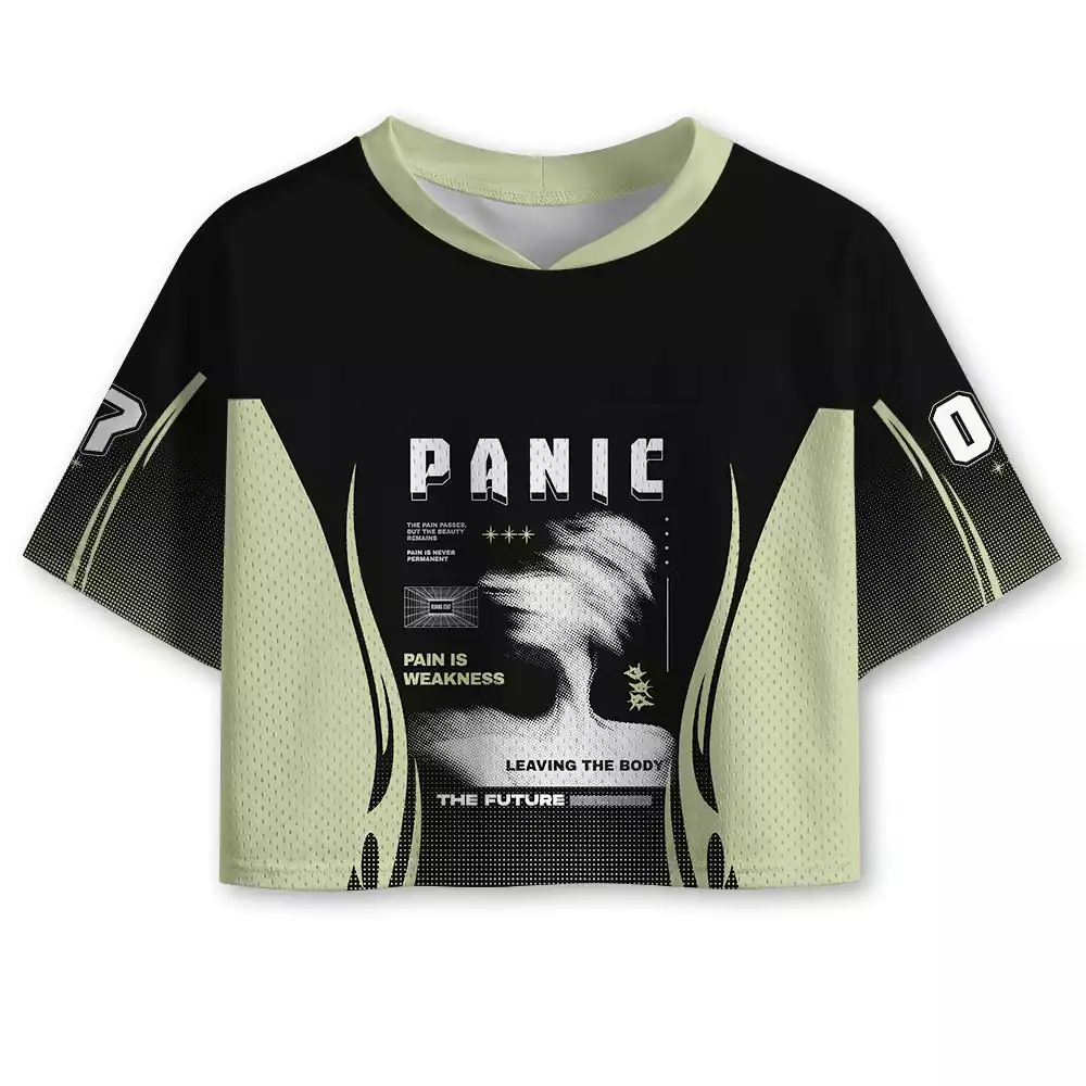 Soulisfree PANIC Future Body Collapse Cropped Mesh Jersey
