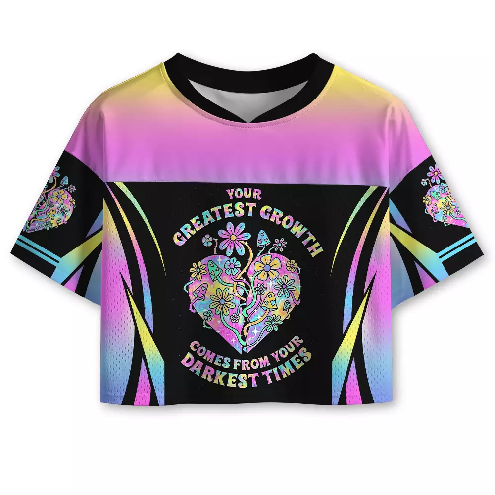 Soulisfree Heart of Growth Cropped Mesh Jersey