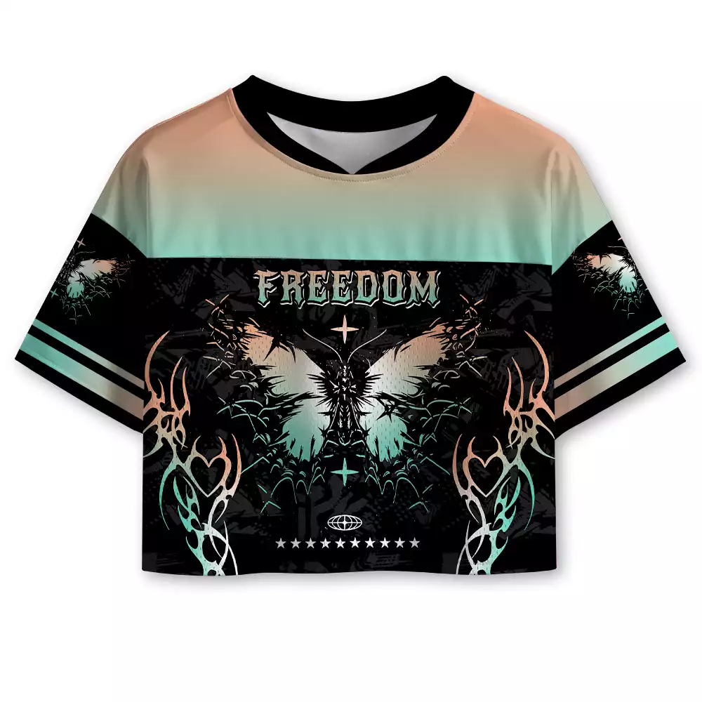 Soulisfree Freedom in Motion Cropped Mesh Jersey
