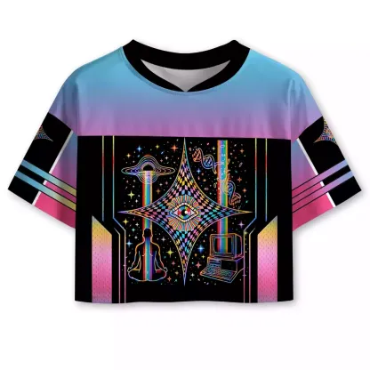 Soulisfree Universal Mind Awakening Cropped Mesh Jersey