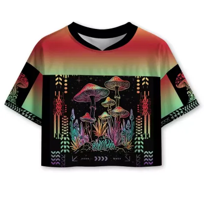 Soulisfree Radiant Spore Abstract Aura Cropped Mesh Jersey