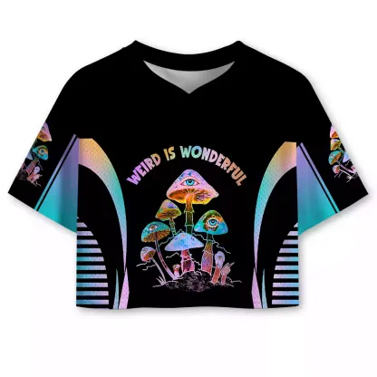 Soulisfree WEIRD IS WONDERFUL  Cropped Mesh Jersey