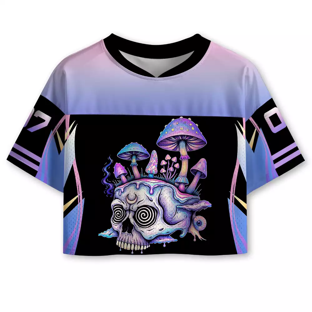 Soulisfree Psychedelic Rebirth Cropped Mesh Jersey