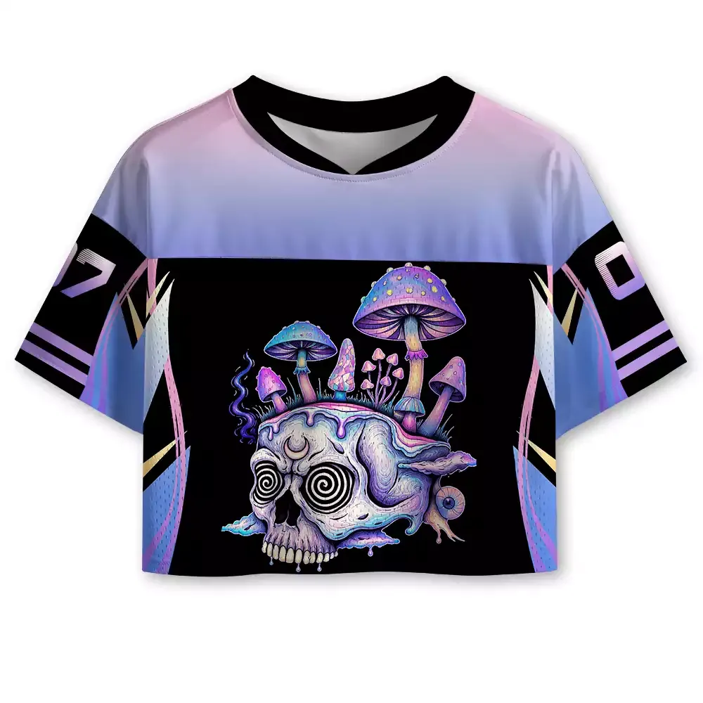 Designed Soulisfree Psychedelic Rebirth Cropped Mesh Jersey