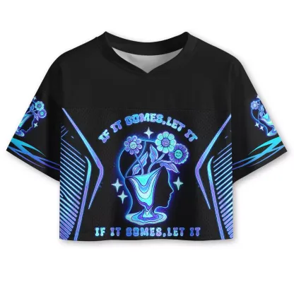 Soulisfree If It Comes, let It Cropped Mesh Jersey