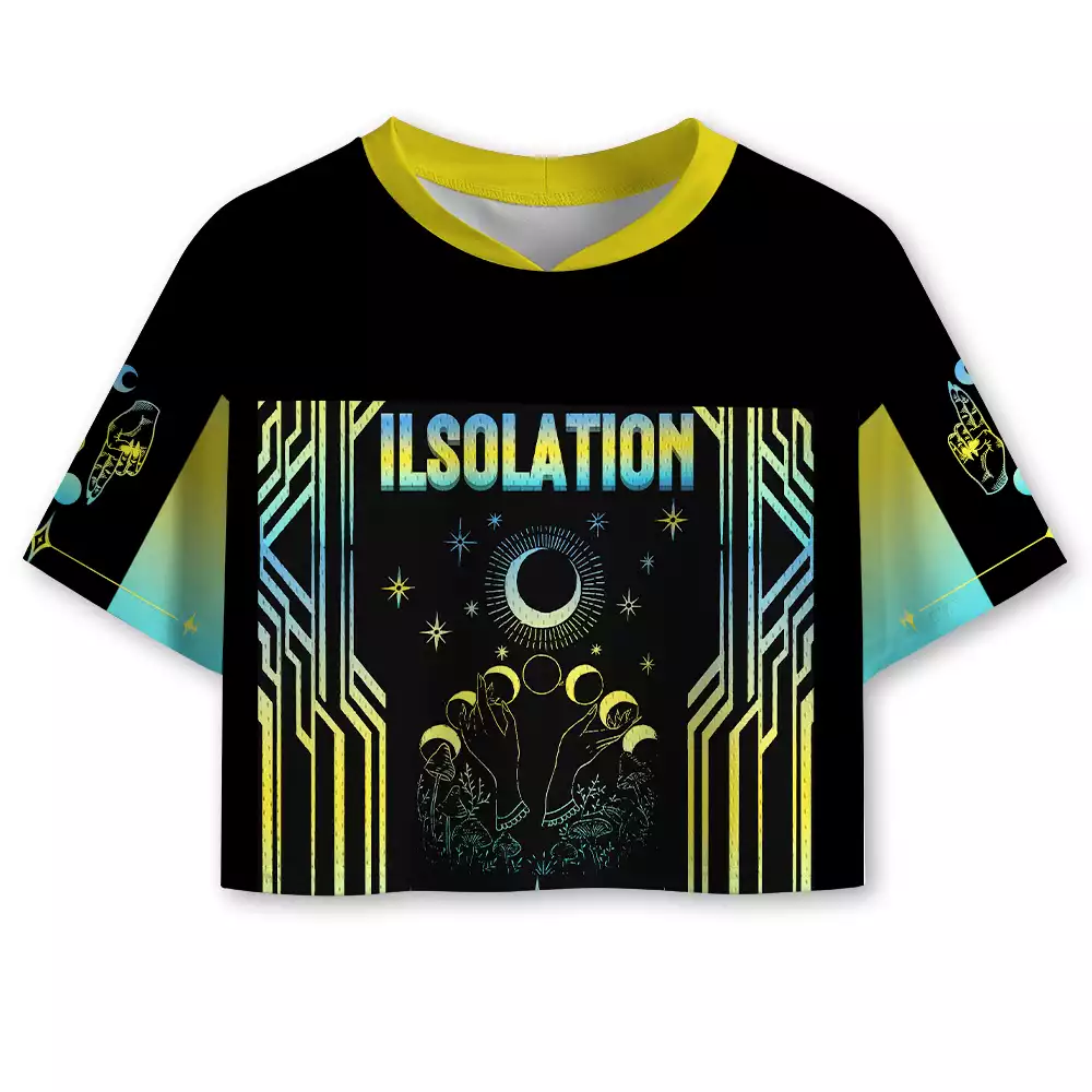 Soulisfree Starlight Silence Drop Cropped Mesh Jersey