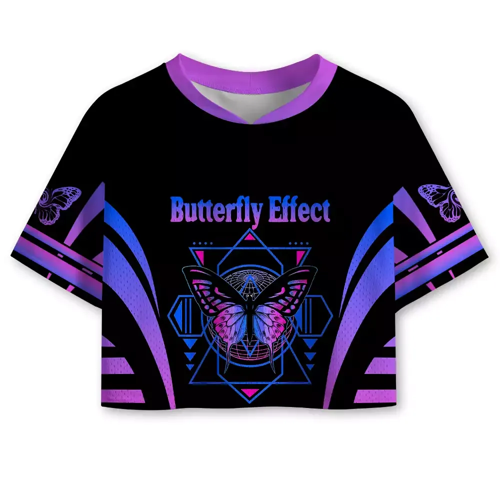 Designed Soulisfree Chaos Theory Cropped Mesh Jersey