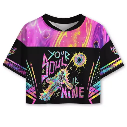 Soulisfree Your Soul Is Mine Cropped Mesh Jersey