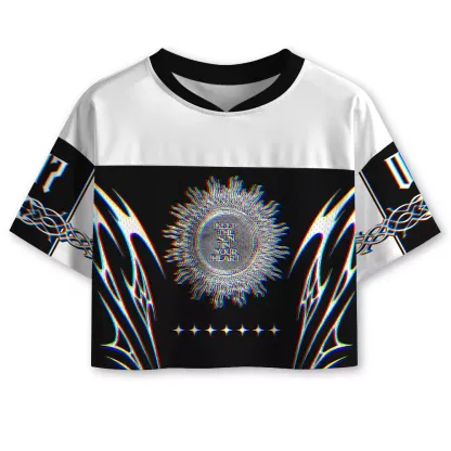 Soulisfree KEEP THE SUN IN YOUR HEART  Cropped Mesh Jersey
