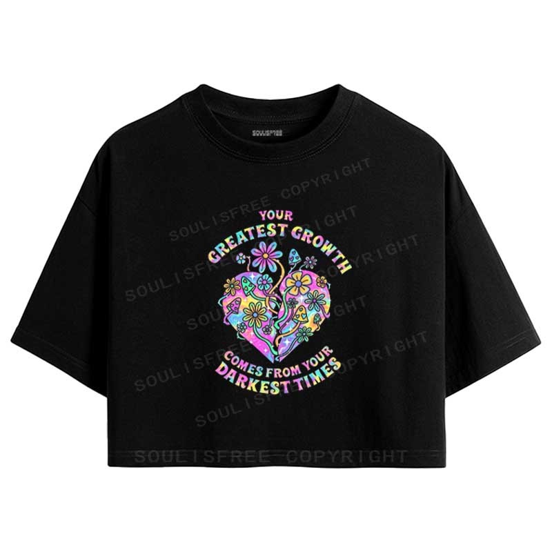 Designed Soulisfree Heart of Growth Crop Tee