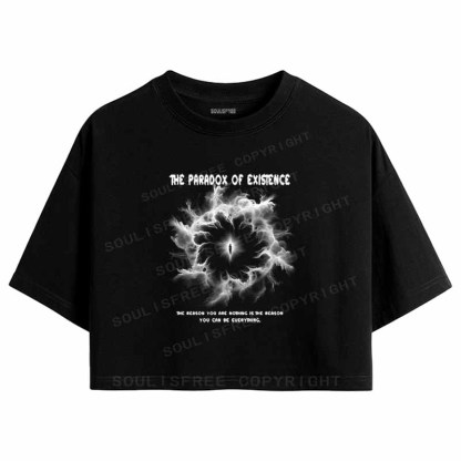 Soulisfree The Paradox of Existence Raglan Crop Tee