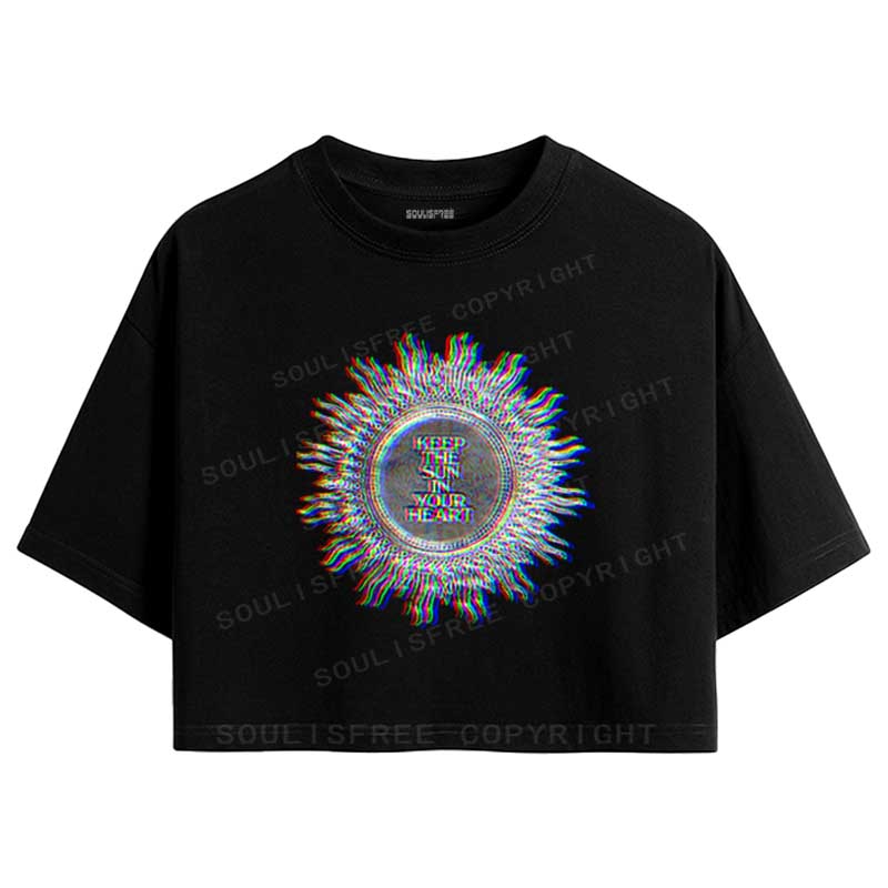 Soulisfree KEEP THE SUN IN YOUR HEART Crop Tee