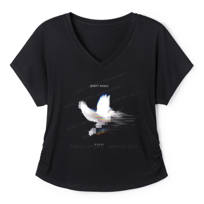 Soulisfree Digital Peace Graphic  Dolman Sleeve Top