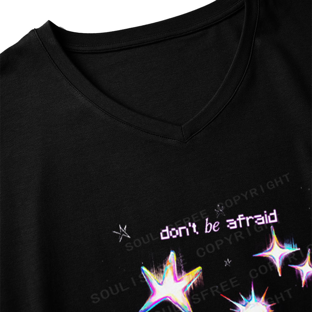 Soulisfree Don't Be Afraid Neon Star  Dolman Sleeve Top