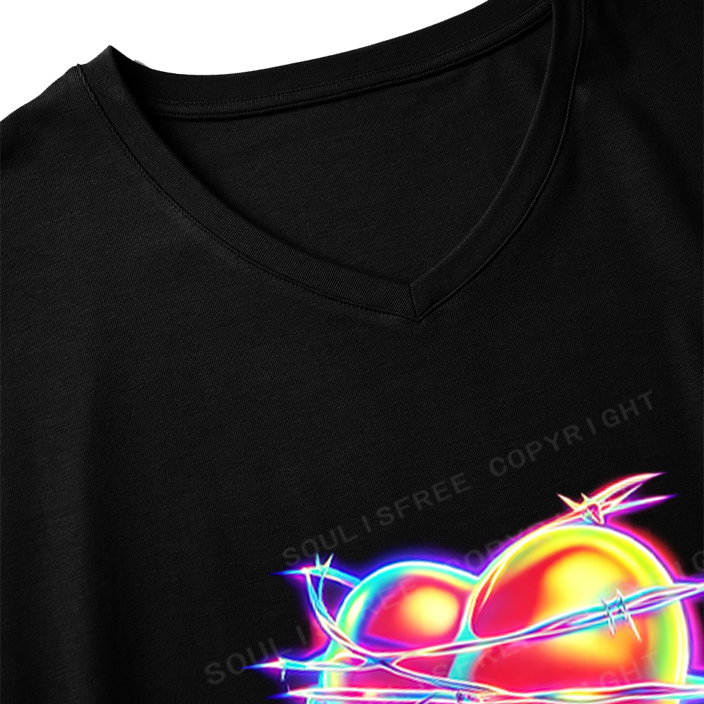 Soulisfree Rainbow Heart Art  Dolman Sleeve Top