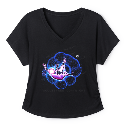 Soulisfree Cosmic Drift  Dolman Sleeve Top