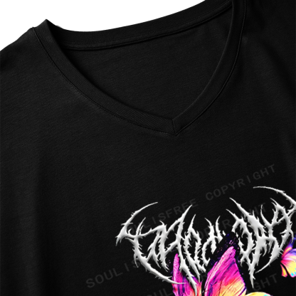 Soulisfree Metallic Butterfly  Dolman Sleeve Top