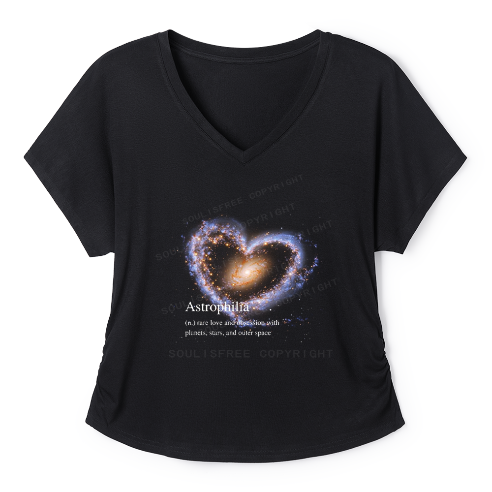 Soulisfree Astrophilia Heart Galaxy  Dolman Sleeve Top