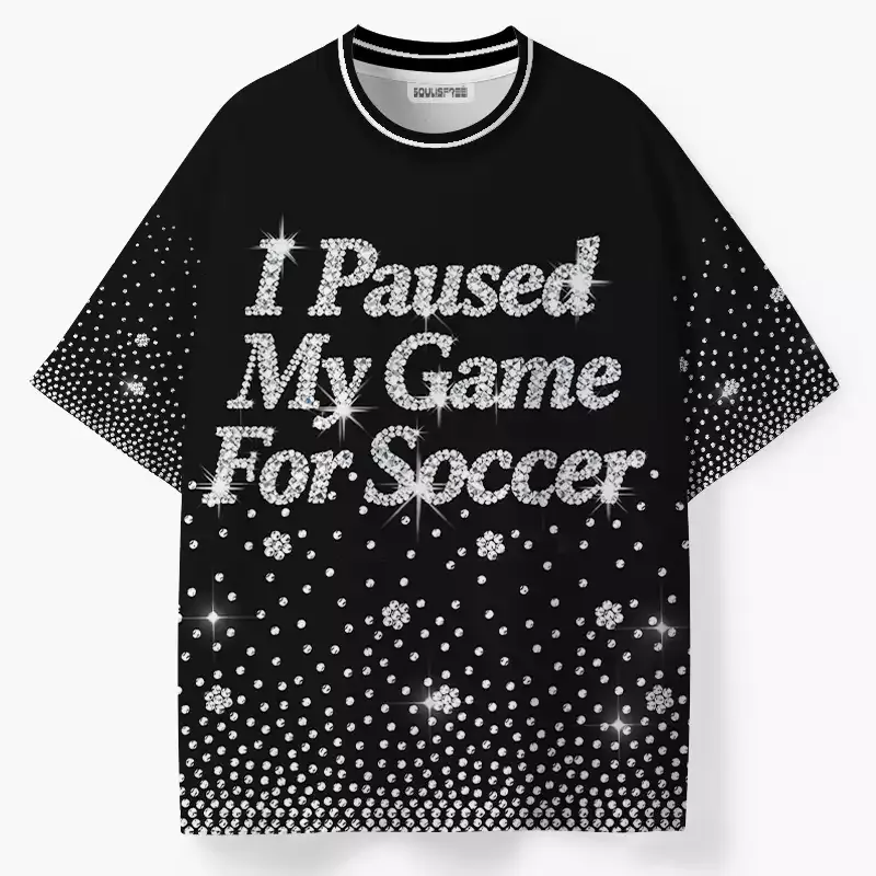 Designed Soulisfree I Paused My Game For Soccer ECO‑PERF Graphic Tee
