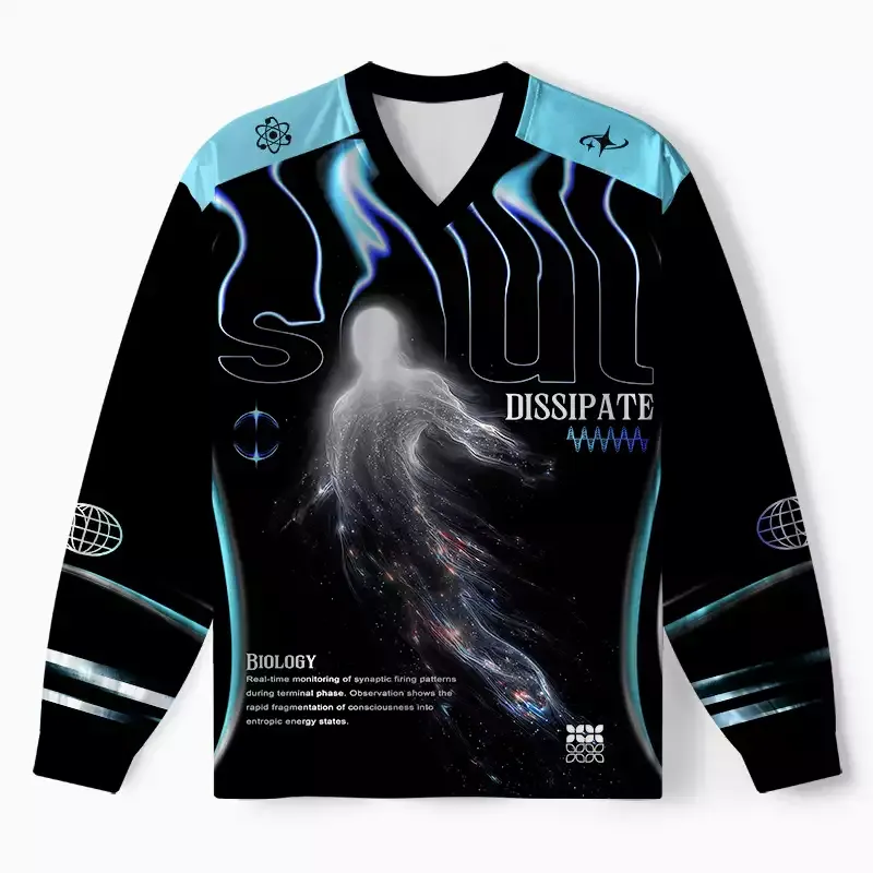 Designed Soulisfree Dreamline Optic Lines Illusion Long Sleeve Jersey