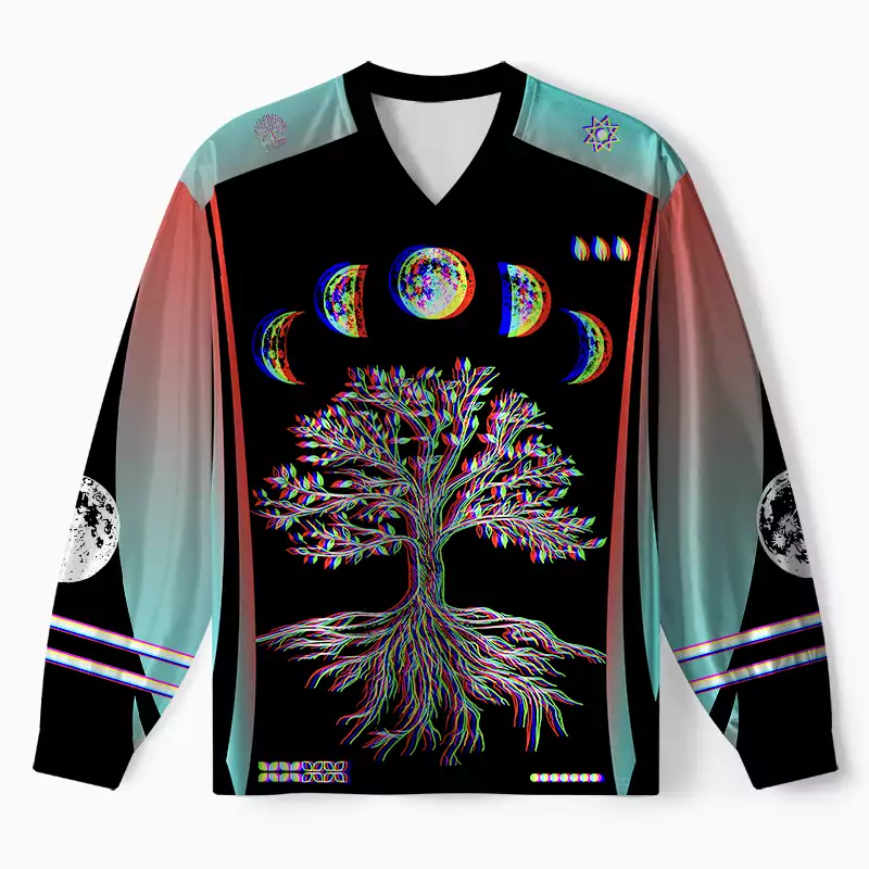 Soulisfree Ethereal Energy Optic Lines Illusion Long Sleeve Jersey
