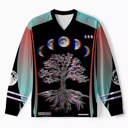 Soulisfree Ethereal Energy Optic Lines Illusion Long Sleeve Jersey