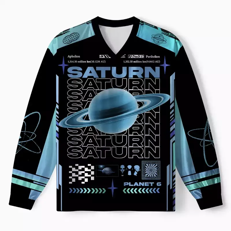 Designed Soulisfree SATURN EXPLORER Galactic Data Sleeve Jersey
