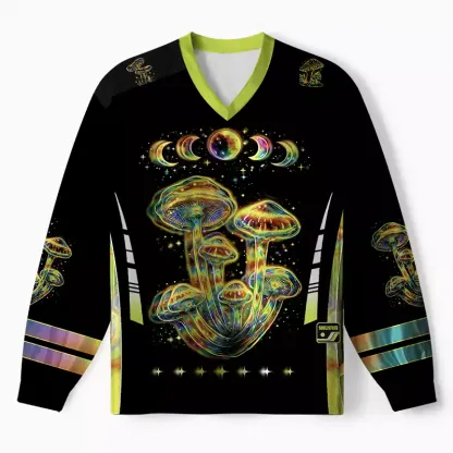 Soulisfree Psychedelic Moonphase Mushroom Long Sleeve Jersey