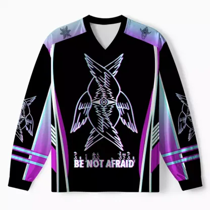 Soulisfree BE NOT AFRAID — Divine Glitch Wings Long Sleeve Jersey