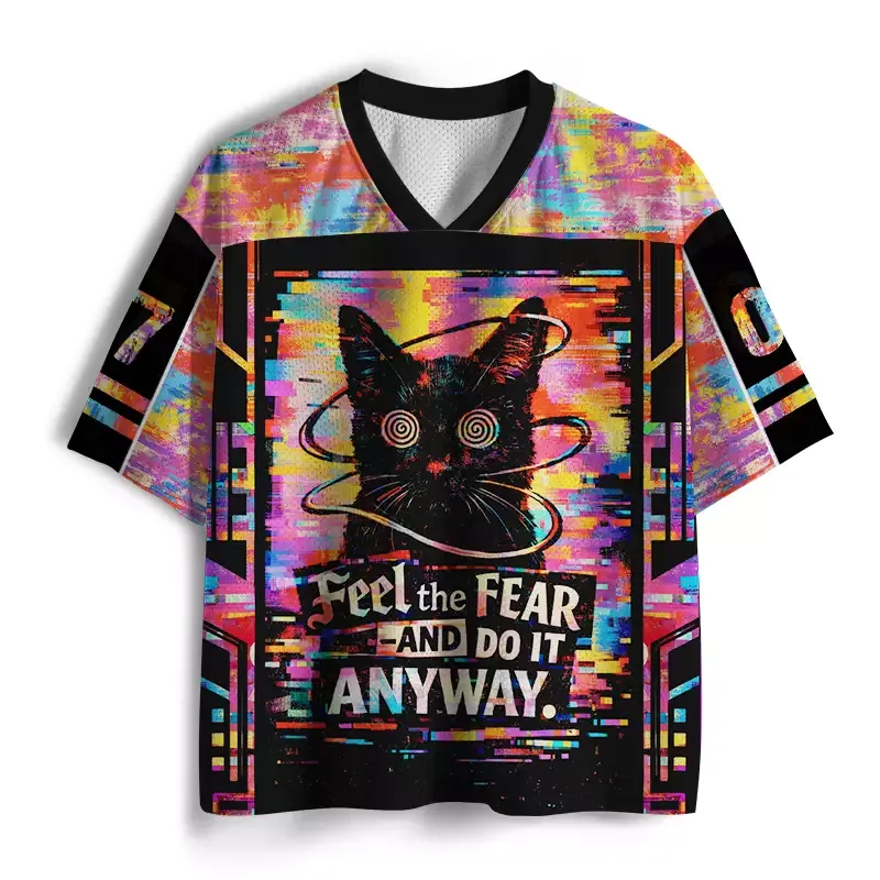 Designed Soulisfree FEEL THE FEAR AND DO IT ANYWAY Mesh Jersey