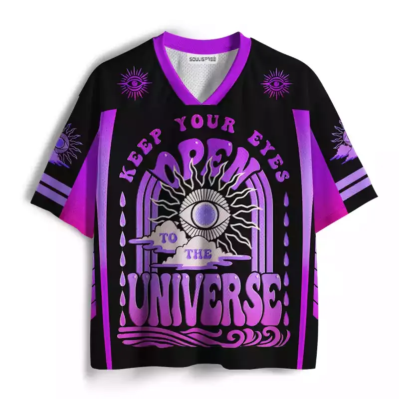Designed Soulisfree Keep Your Eyes Open to the Universe Mesh Jersey