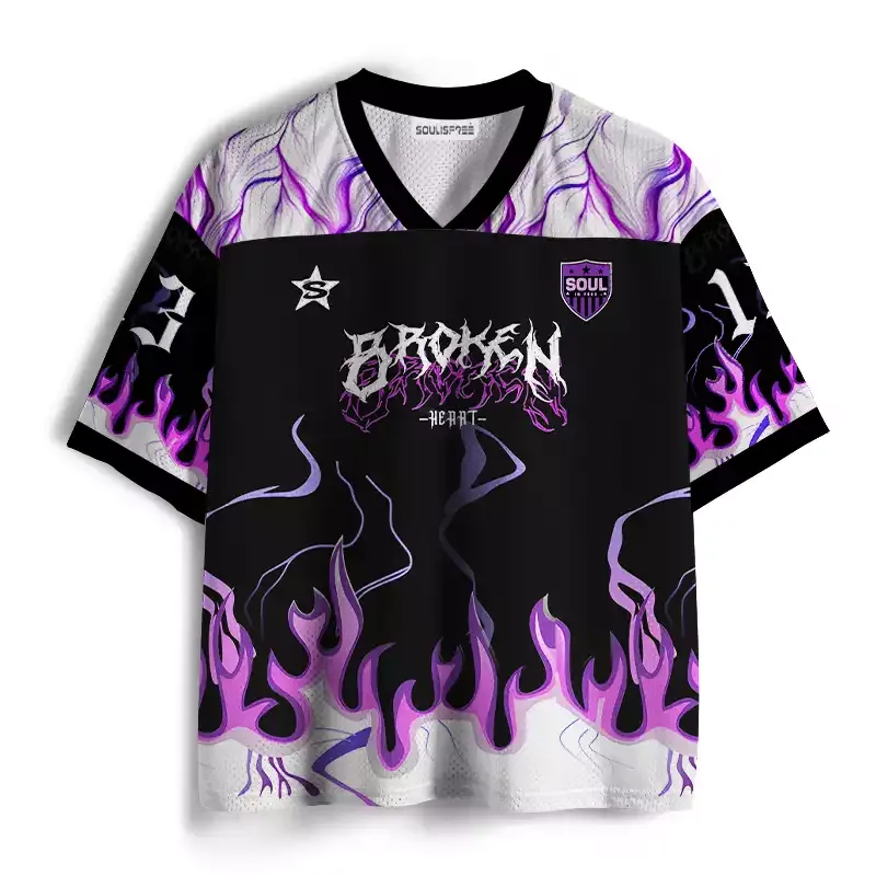 Designed Soulisfree Mesh Jersey Broken Heart Soulisfree