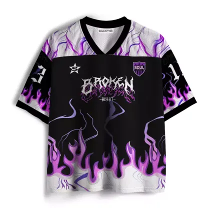 Soulisfree Broken Heart Mesh Jersey 