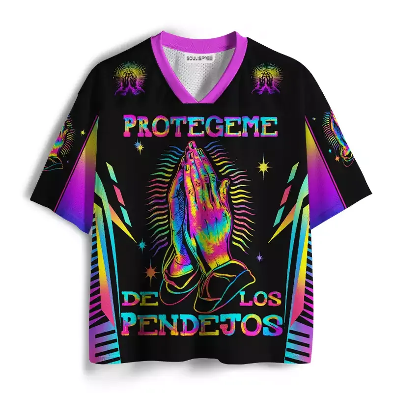 Designed Soulisfree Pray for Light – Holo Spirit Mesh Jersey
